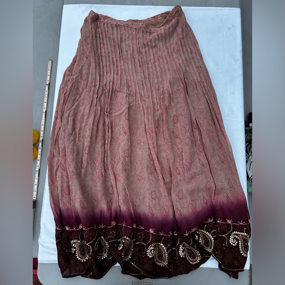 Soft Surroundings Paisley Print Maxi Skirt TXL